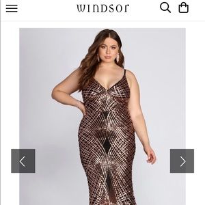 Rose gold sequin dress
